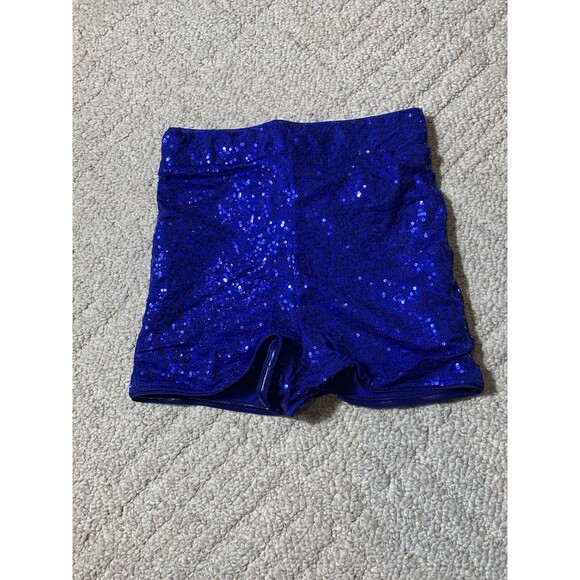 Tenth House Sequin Dance Shorts in Royal Blue Size Small Adult #TH17059 - Picture 2 of 8